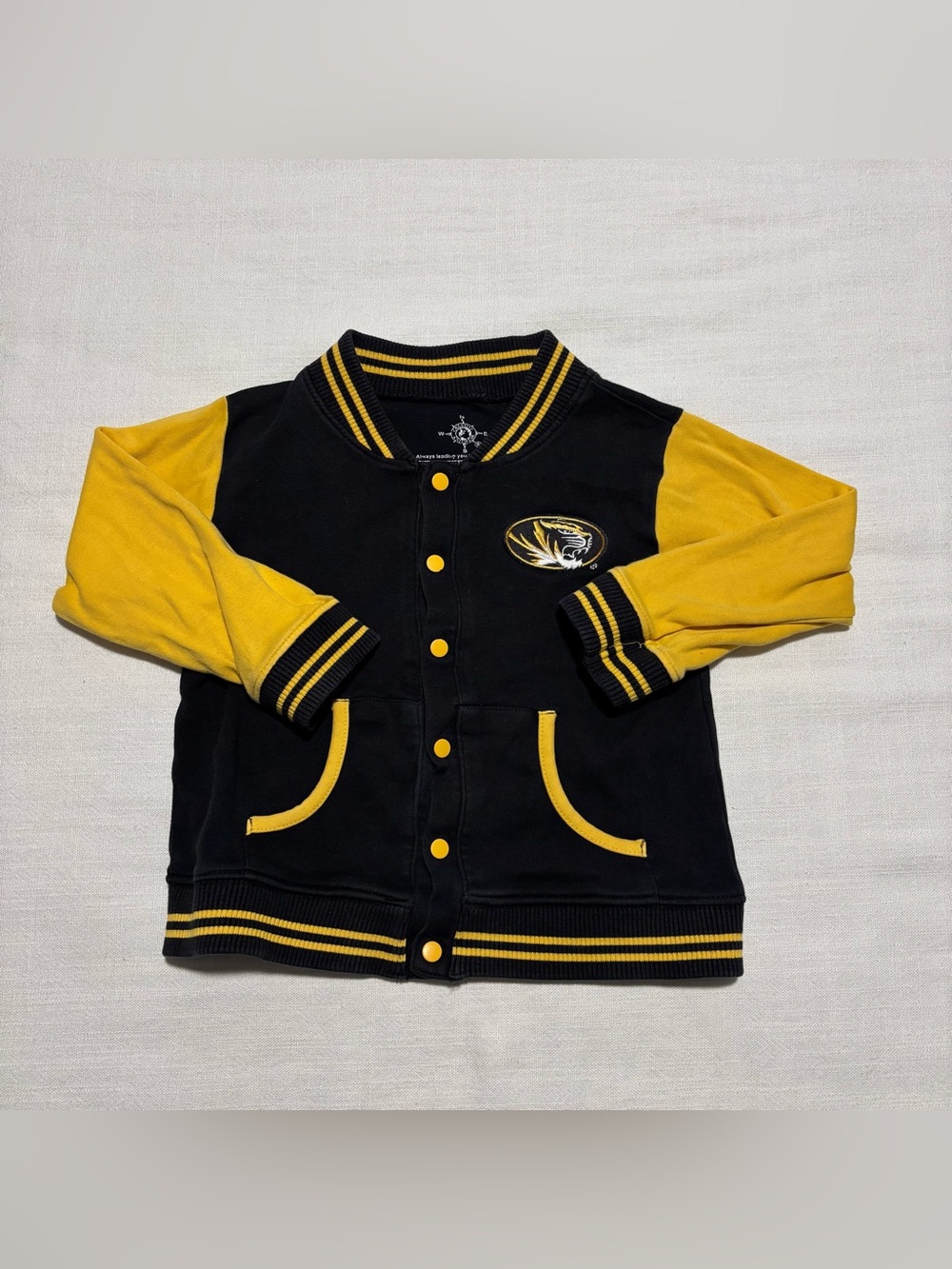 Toddler Mizzou Missouri Tigers Varsity Letterman Jacket | Creative Knitwear | 2T